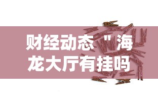 财经动态 ＂海龙大厅有挂吗”其实确实有挂