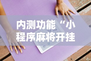 内测功能“小程序麻将开挂神器”开挂详细教程