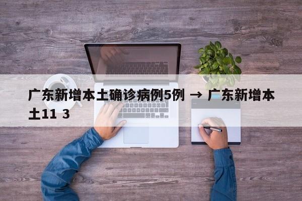 广东新增本土确诊病例5例 → 广东新增本土11 3